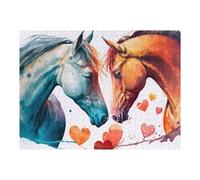 Puzzles pour Adolescents 52x38cm/1000pcs Puzzles Colorful Horse Love Artwork Jeux Amusants De Puzzle : Analyse Et Logique pour Anniversaire, Noël 52x38cm/1000pcs