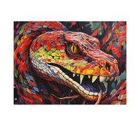 Puzzles pour Adolescents 52x38cm/1000pcs Puzzles Colorful Serpent Portrait Jeux Amusants De Puzzle : Analyse Et Logique pour Anniversaire, Noël 52x38cm/1000pcs