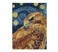Puzzles pour Adolescents 52x38cm/1000pcs Puzzles Eagle in Starry Night Style Jeux Amusants De Puzzle : Analyse Et Logique pour Anniversaire, Noël 52x38cm/1000pcs