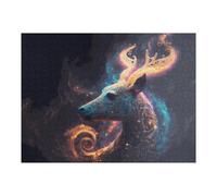 Puzzles pour Adolescents 52x38cm/1000pcs Puzzles Enchanted Deer Mystic Artwork Jeux Amusants De Puzzle : Analyse Et Logique pour Anniversaire, Noël 52x38cm/1000pcs