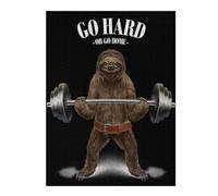Puzzles pour Adolescents 52x38cm/1000pcs Puzzles Giant Sloth Weightlifting Puzzle pour Adultes Jeu De Réflexion Cadeau d'anniversaire Cadeaux Anti-Stress 52x38cm/1000pcs