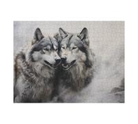 Puzzles pour Adolescents 52x38cm/1000pcs Puzzles Gray Wolves in Snowy Landscape Jeux Amusants De Puzzle : Analyse Et Logique pour Anniversaire, Noël 52x38cm/1000pcs