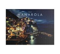 Puzzles pour Adolescents 52x38cm/1000pcs Puzzles Manarola Italy's Coastal Charm Jeux Amusants De Puzzle : Analyse Et Logique pour Anniversaire, Noël 52x38cm/1000pcs