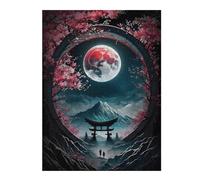 Puzzles pour Adolescents 52x38cm/1000pcs Puzzles Moonlit Sakura Serenity Jeux Amusants De Puzzle Décoration Murale Cadeaux Et Anniversaires Uniques 52x38cm/1000pcs