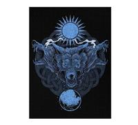 Puzzles pour Adolescents 52x38cm/1000pcs Puzzles Norse Mythology Wolves Puzzle pour Adultes, Jouet, Décoration Murale, pour Le Plaisir en Famille, Offrez-Lui Un Cadeau 52x38cm/1000pcs