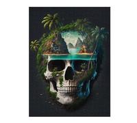 Puzzles pour Adolescents 52x38cm/1000pcs Puzzles Pirate Skull Puzzle pour Adultes Jeu De Réflexion Cadeau d'anniversaire Cadeaux Anti-Stress 52x38cm/1000pcs
