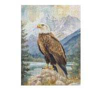 Puzzles pour Adolescents 52x38cm/1000pcs Puzzles pour Adultes Bald Eagle Mountain View Jeux Relaxants pour Améliorer La Mémoire Cadeaux d'anniversaire Uniques 52x38cm/1000pcs