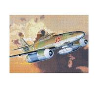 Puzzles pour Adolescents 52x38cm/1000pcs Puzzles pour Adultes Messerschmitt Me262 B1A Jeux De Bricolage Découpe De Précision Cadeaux Anti-Stress 52x38cm/1000pcs