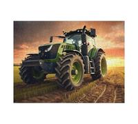 Puzzles pour Adolescents 52x38cm/1000pcs Puzzles pour Adultes Modern Farm Tractor at Sunset Jeux Amusants De Puzzles Découpe De Précision Aide À Stimuler Le Cerveau 52x38cm/1000pcs
