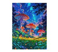 Puzzles pour Adolescents 52x38cm/1000pcs Puzzles pour Adultes Mushrooms Blue Sky Jeux Amusants De Puzzles Découpe De Précision Aide À Stimuler Le Cerveau 52x38cm/1000pcs