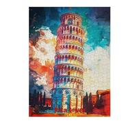 Puzzles pour Adolescents 52x38cm/1000pcs Puzzles pour Adultes Pisa Tower Art Jeux Amusants Décoration Idéale, Cadeaux Parfaits pour Toute La Famille 52x38cm/1000pcs