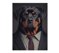 Puzzles pour Adolescents 52x38cm/1000pcs Puzzles pour Adultes Rottweiler Suit Jeux Relaxants pour Améliorer La Mémoire Cadeaux d'anniversaire Uniques 52x38cm/1000pcs