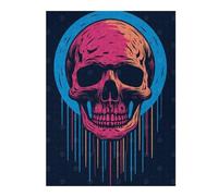 Puzzles pour Adolescents 52x38cm/1000pcs Puzzles pour Adultes Skull Retro Halloween Jeu Manuel Décoration pour La Maison pour Anniversaire, Noël 52x38cm/1000pcs