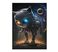 Puzzles pour Adolescents 52x38cm/1000pcs Puzzles pour Adultes Steampunk Cat in Space-4 Jeu Familial Découpe De Précision pour Anniversaire, Noël 52x38cm/1000pcs