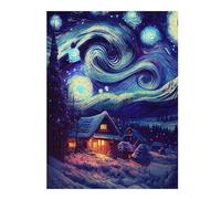 Puzzles pour Adolescents 52x38cm/1000pcs Puzzles pour Adultes The Starry Night Universe Jeu Familial Découpe De Précision pour Anniversaire, Noël 52x38cm/1000pcs