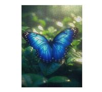 Puzzles pour Adolescents 52x38cm/1000pcs Puzzles pour Adultes Tropical Rainforest Blue Morpho Butterfly Jeux Amusants Décoration Idéale, Cadeaux Parfaits pour Toute La Famille 52x38cm/1000pcs