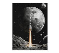 Puzzles pour Adolescents 52x38cm/1000pcs Puzzles Rocket in Mercury Planet Puzzle pour Adultes Jeux Relaxants Décoration Parfaite Cadeaux Anti-Stress 52x38cm/1000pcs