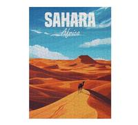 Puzzles pour Adolescents 52x38cm/1000pcs Puzzles Sahara Africa Desert Jeux Amusants De Puzzle Décoration Murale Cadeaux Et Anniversaires Uniques 52x38cm/1000pcs