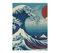 Puzzles pour Adolescents 52x38cm/1000pcs Puzzles Under The Wave Kanagawa Puzzle pour Adultes, Jouet, Décoration Murale, pour Le Plaisir en Famille, Offrez-Lui Un Cadeau 52x38cm/1000pcs