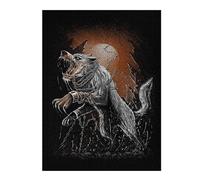 Puzzles pour Adolescents 52x38cm/1000pcs Puzzles Viking Wolf Norse Fenrir Jeux Amusants De Puzzle Décoration Murale Cadeaux Et Anniversaires Uniques 52x38cm/1000pcs