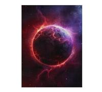 Puzzles pour Adolescents 52x38cm/1000pcs Red Lightning Planet Puzzles pour Adultes, Jouets Anti-Stress, Décoration Intérieure, Idéal comme Cadeau 52x38cm/1000pcs