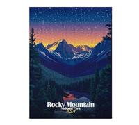 Puzzles pour Adolescents 52x38cm/1000pcs Rocky Mountain National Park Puzzles pour Adultes Jeux Relaxants Décoration Murale Jeu Stimulant Cadeaux 52x38cm/1000pcs
