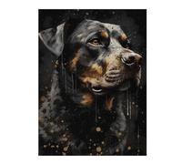Puzzles pour Adolescents 52x38cm/1000pcs Rottweiler Dog Folklore Puzzles Jeux Relaxants Assemblage De Motifs Difficile Et Stimulant 52x38cm/1000pcs