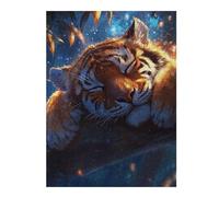 Puzzles pour Adolescents 52x38cm/1000pcs Sleeping Tiger Fantasy Artwork Puzzles pour Adultes, Jouets À Monter Soi-même, Difficulté Élevée, Cadeaux d'anniversaire Et Cadeaux Uniques 52x38cm/1000pcs