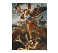 Puzzles pour Adolescents 52x38cm/1000pcs St Michael Vanquish Satan Puzzles pour Adultes, Jouets À Faire Soi-même, Améliorent La Mémoire, Idéal comme Cadeau 52x38cm/1000pcs