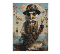 Puzzles pour Adolescents 52x38cm/1000pcs Steampunk Bass Bald Eagle Puzzle Adulte, Jouet, Décoration Murale, Motif À Assembler, Cadeaux d'anniversaire Et Cadeaux Uniques 52x38cm/1000pcs