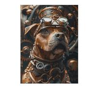 Puzzles pour Adolescents 52x38cm/1000pcs Steampunk Dog Terrier Puzzle Adulte, Jouet, Décoration Murale, Motif À Assembler, Cadeaux d'anniversaire Et Cadeaux Uniques 52x38cm/1000pcs