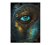 Puzzles pour Adolescents 52x38cm/1000pcs Steampunk Eye Artwork Puzzles pour Adultes Jeu De Réflexion Course De Vitesse Jeu Stimulant Cadeaux 52x38cm/1000pcs