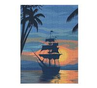 Puzzles pour Adolescents 52x38cm/1000pcs Sunset Sailboat Puzzles pour Adultes À Monter Soi-même - Jeu De Puzzle Difficile - Cadeau Unique pour Un Anniversaire Ou Noël 52x38cm/1000pcs