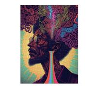 Puzzles pour Adolescents 52x38cm/1000pcs Vibrant Afro Artwork Jeux De Puzzles en Famille pour S'amuser en Famille Cadeaux Uniques pour Les Anniversaires Et Noël 52x38cm/1000pcs