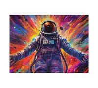 Puzzles pour Adolescents 52x38cm/1000pcs Vibrant Astronaut in Space -5 Puzzles pour Adultes, Jouets, Décoration Murale, Cadeaux pour Femmes, Cadeaux Uniques pour Anniversaire Et Noël 52x38cm/1000pcs