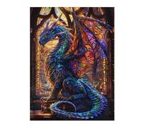 Puzzles pour Adolescents 52x38cm/1000pcs Vibrant Celestial Dragon Puzzles pour Adultes : Analyse Et Logique du Jeu, Interaction Parent-Enfant 52x38cm/1000pcs