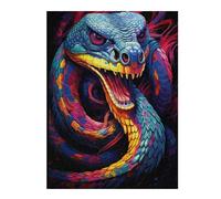 Puzzles pour Adolescents 52x38cm/1000pcs Vibrant Serpent Artwork Casse-tête pour Adolescents - Jeu Difficile - Stimule Le Cerveau 52x38cm/1000pcs