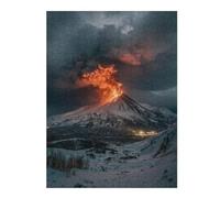 Puzzles pour Adolescents 52x38cm/1000pcs Volcano Eruption in Winter-1 Puzzles pour Adultes - Jeux Relaxants - Anti-Stress - Cadeaux d'anniversaire Et De Noël Uniques 52x38cm/1000pcs