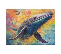 Puzzles pour Adolescents 52x38cm/1000pcs Whale in Vibrant Colors Puzzles pour Adultes À Monter Soi-même - Jeu De Puzzle Difficile - Cadeau Unique pour Un Anniversaire Ou Noël 52x38cm/1000pcs