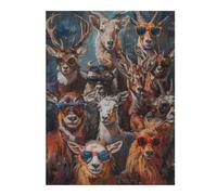 Puzzles pour Adolescents 52x38cm/1000pcs Wild Cool Animals Painting Casse-têtes pour Adultes, Jeu De Réflexion, Améliore La Mémoire, Cadeaux pour Les Amis Et La Famille 52x38cm/1000pcs