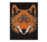 Puzzles pour Adolescents 52x38cm/1000pcs Wolf Face Art Puzzle pour Adultes, Jeu De Réflexion, Une Œuvre d'art, Cadeaux Uniques pour Un Anniversaire Ou Noël 52x38cm/1000pcs