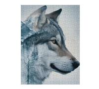 Puzzles pour Adolescents 52x38cm/1000pcs Wolf Husky Dog Puzzles pour Adultes, Jouets À Faire Soi-même, Améliorent La Mémoire, Idéal comme Cadeau 52x38cm/1000pcs
