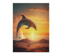 Puzzles pour Adolescents 52x38cm/1000pcsDolphins Jumping Casse-têtes pour Adultes, Jeu De Réflexion, Améliore La Mémoire, Cadeaux pour Les Amis Et La Famille 52x38cm/1000pcs