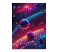 Puzzles pour Adolescents 52x38cm/1000pcsNeon Space Planets Puzzle pour Adultes, Jeu De Réflexion, Une Œuvre d'art, Cadeaux Uniques pour Un Anniversaire Ou Noël 52x38cm/1000pcs