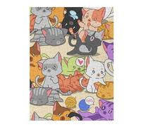 Puzzles pour Adolescents 52x38cm/1000pcsPuzzles Black Cats Cute Rainbow Puzzle pour Adultes Jeux Relaxants Décoration Parfaite Cadeaux Anti-Stress 52x38cm/1000pcs