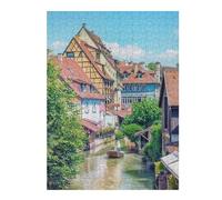 Puzzles pour Adolescents 52x38cm/1000pcsPuzzles Canal in Colmar Puzzle pour Adultes Jeux Relaxants Décoration Parfaite Cadeaux Anti-Stress 52x38cm/1000pcs