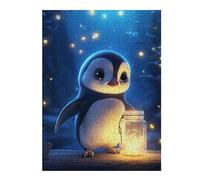 Puzzles pour Adolescents 52x38cm/1000pcsPuzzles Cute Penguin Luminous Glow Puzzle pour Adultes Jeux Relaxants Décoration Parfaite Cadeaux Anti-Stress 52x38cm/1000pcs