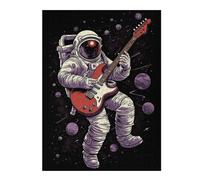 Puzzles pour Adolescents 52x38cm/1000pcsPuzzles pour Adultes Astronaut Playing Guitar Jeux Amusants Décoration Idéale, Cadeaux Parfaits pour Toute La Famille 52x38cm/1000pcs
