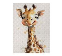 Puzzles pour Adolescents 52x38cm/1000pcsPuzzles pour Adultes Giraffe Watercolor Jeux Amusants Décoration Idéale, Cadeaux Parfaits pour Toute La Famille 52x38cm/1000pcs