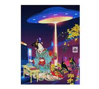 Puzzles pour Adolescents 52x38cm/1000pcsPuzzles pour Adultes Synthwave Ukiyoe 2 Jeux Amusants Décoration Idéale, Cadeaux Parfaits pour Toute La Famille 52x38cm/1000pcs